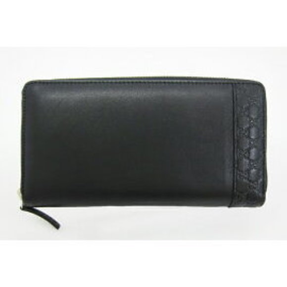 Gucci Micro Guccissima Mistral Zip Long Wallet Black - Picture 1 of 1